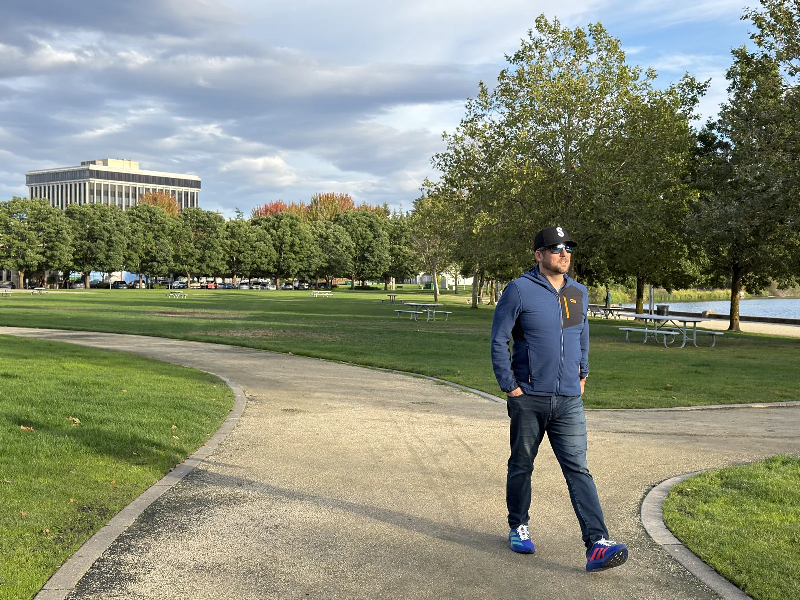 Kyle Murphy, Realtor with Works Real Estate, overlooking Capitol Lake in Olympia; kyleknowsoly.com